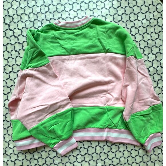 Queen Of Sparkles Green & Pink Pickleball Sweatshirt Medium NWOT - Picture 6 of 6